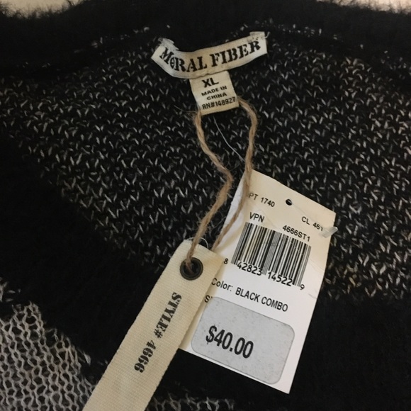 Moral fiber sweater crew neck XL black combo - Picture 3 of 6